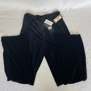 NWT J.R. Nites Women's Size 8 Black Poly Stretch Velvet Pants #308